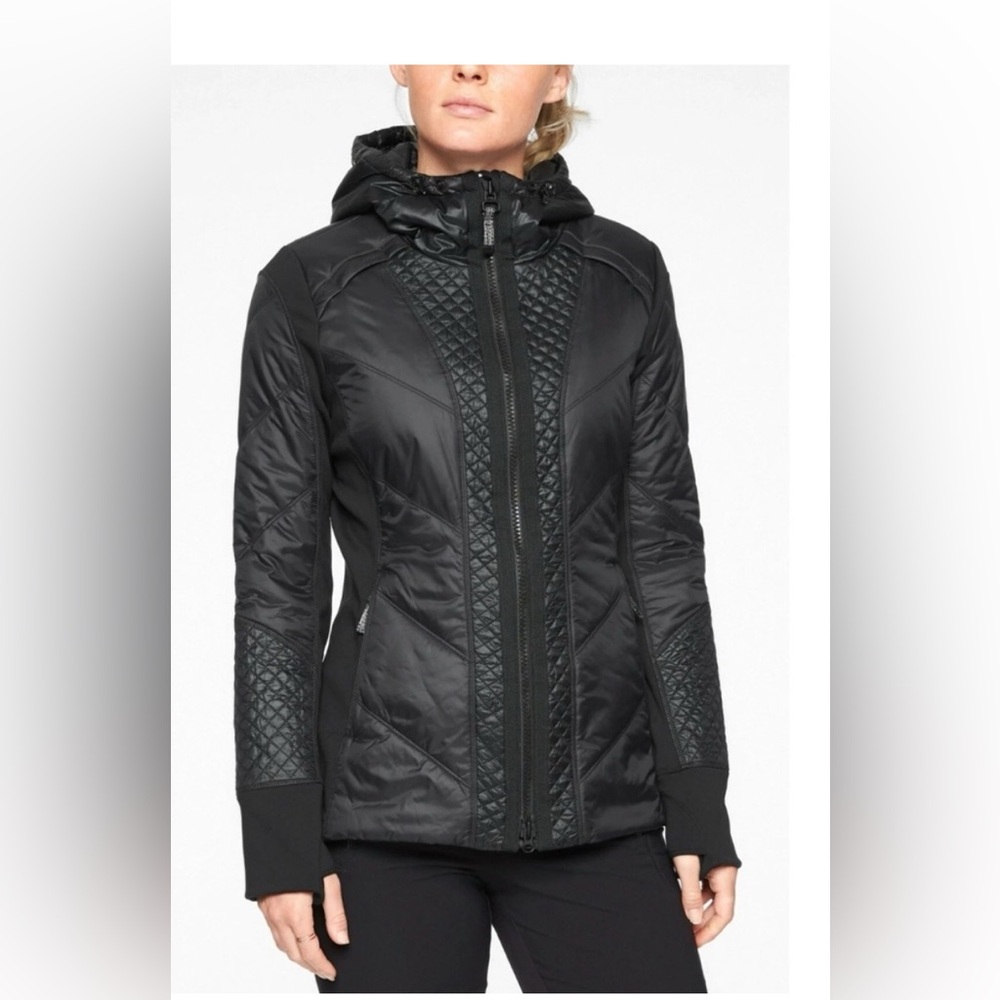 Athleta Black Quilted Primaloft Jacket